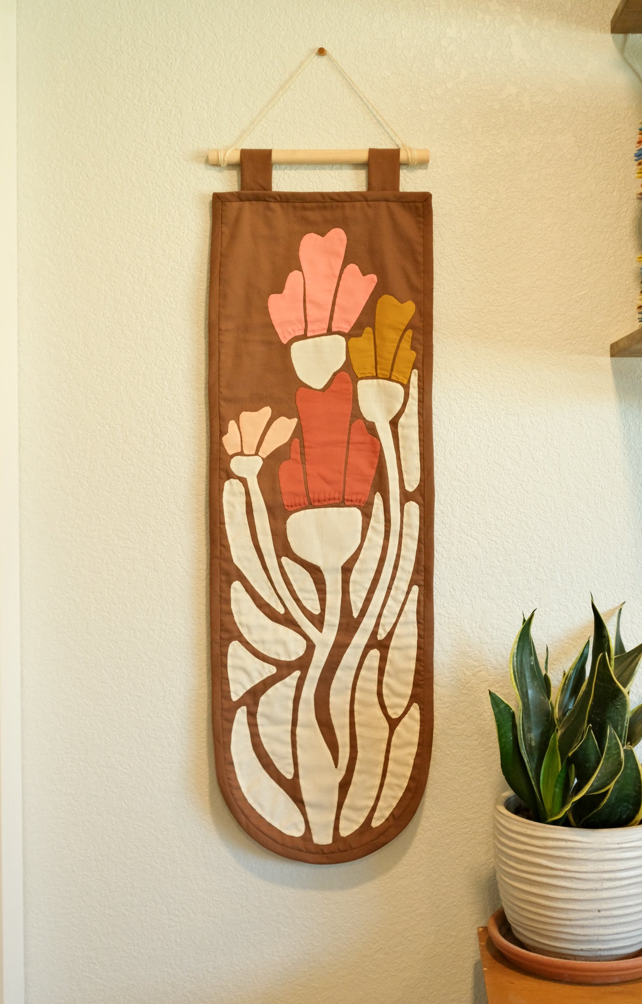 Climbing Buds Appliqué Wall Hanging Pattern