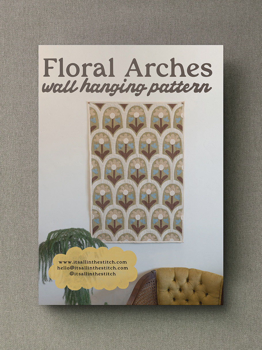 Floral Arches Appliqué Wall Hanging Pattern