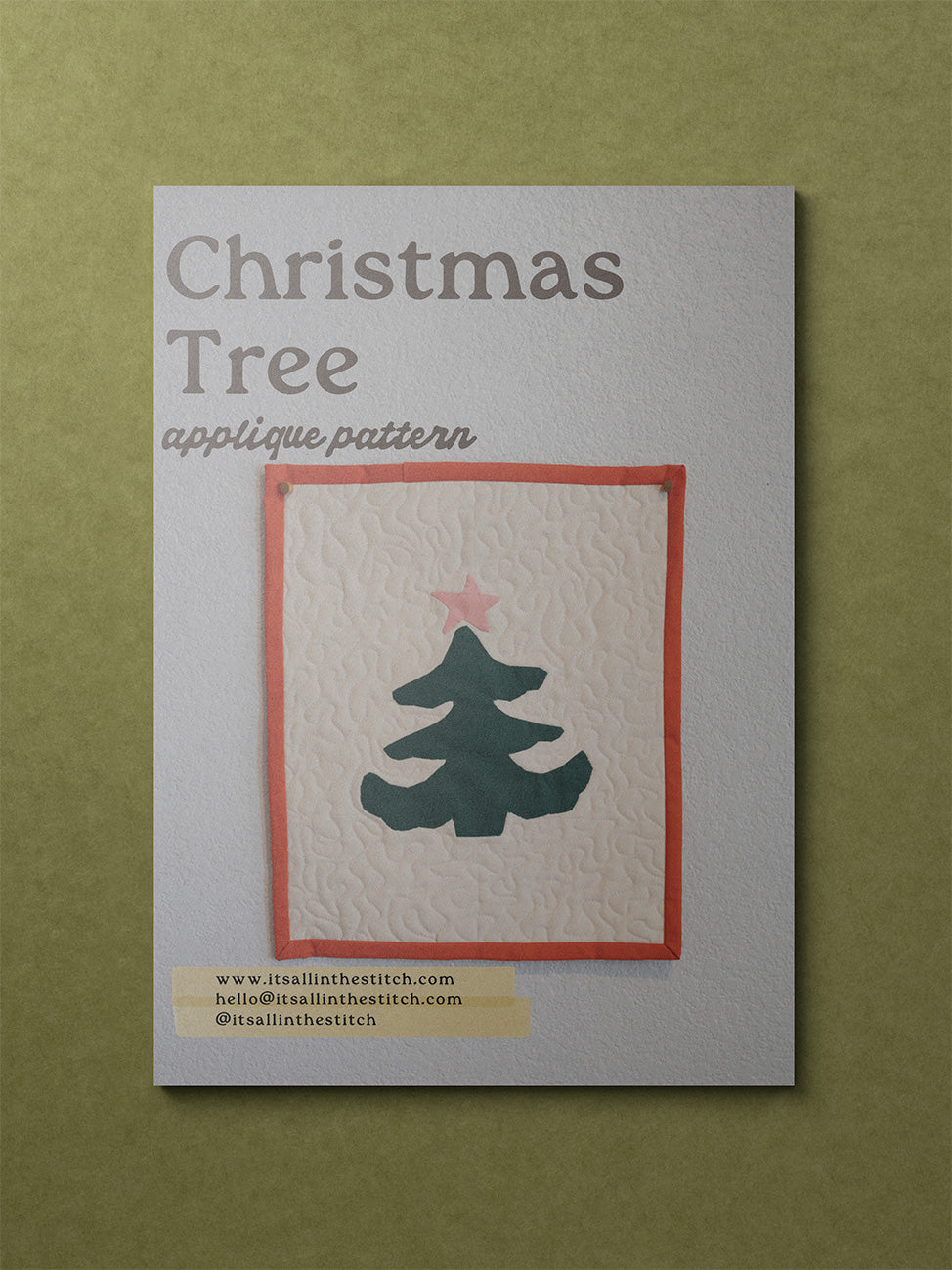 Christmas Tree Applique Pattern