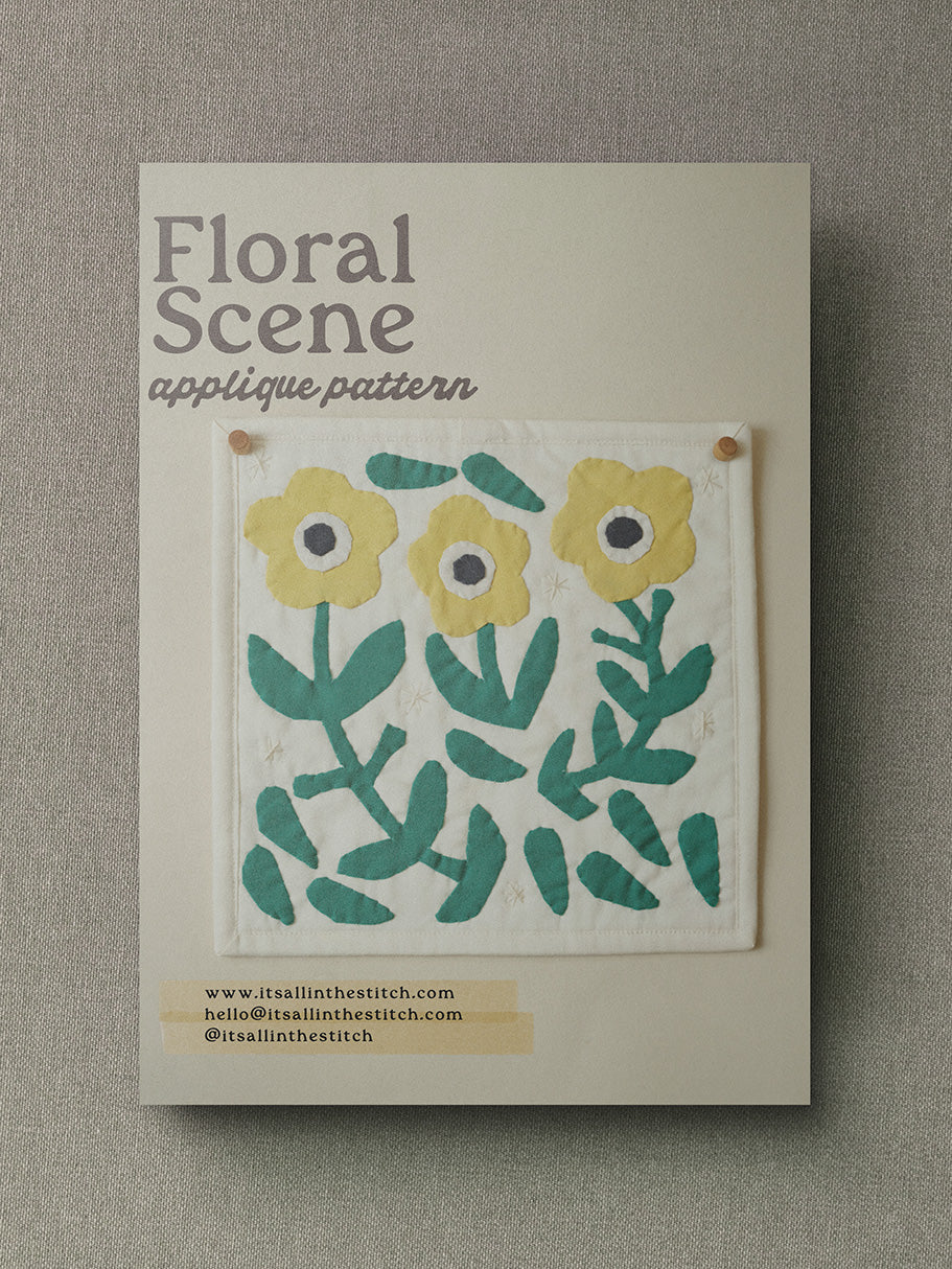 Floral Scene Applique Pattern