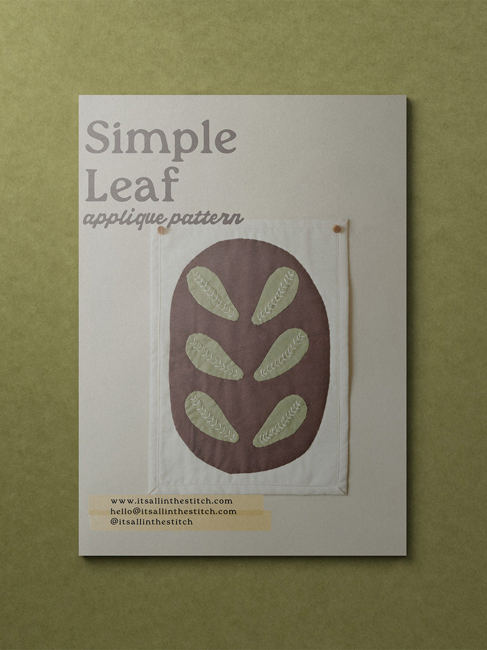 Simple Leaf Applique Pattern