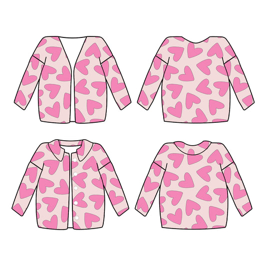Big Hearts Applique Pattern for the Gibson Coat