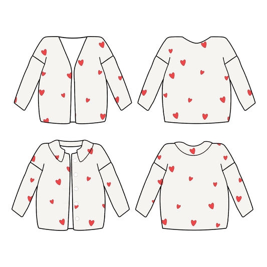 Small Hearts Applique Pattern for the Gibson Coat